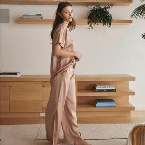 Washable Silk Tee Pant Set